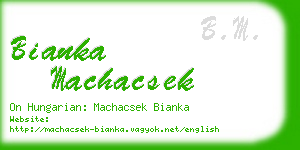 bianka machacsek business card